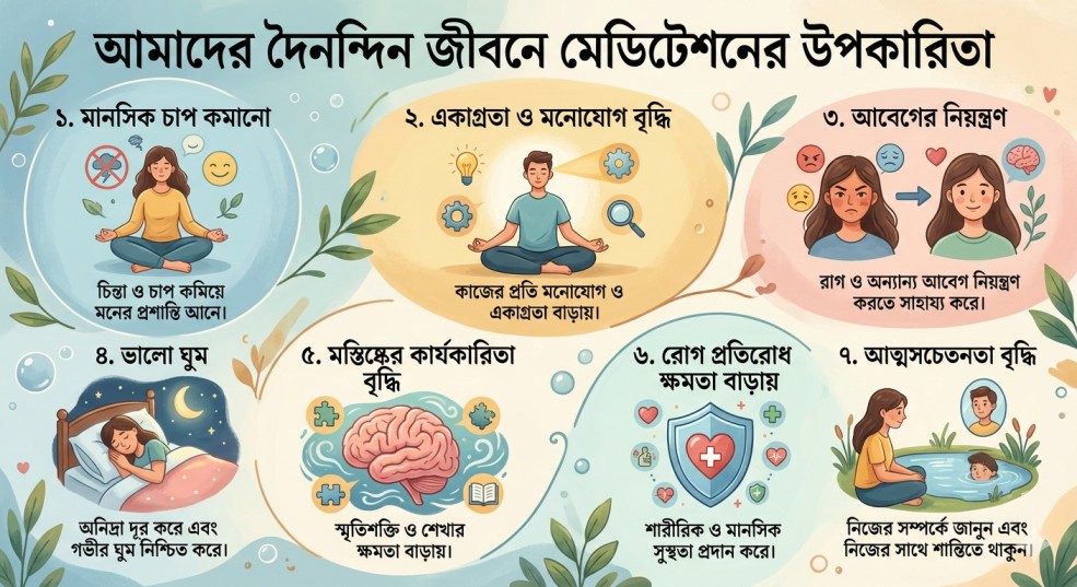 আমাদের দৈনন্দিন জীবনে মেডিটেশনের উপকারিতা