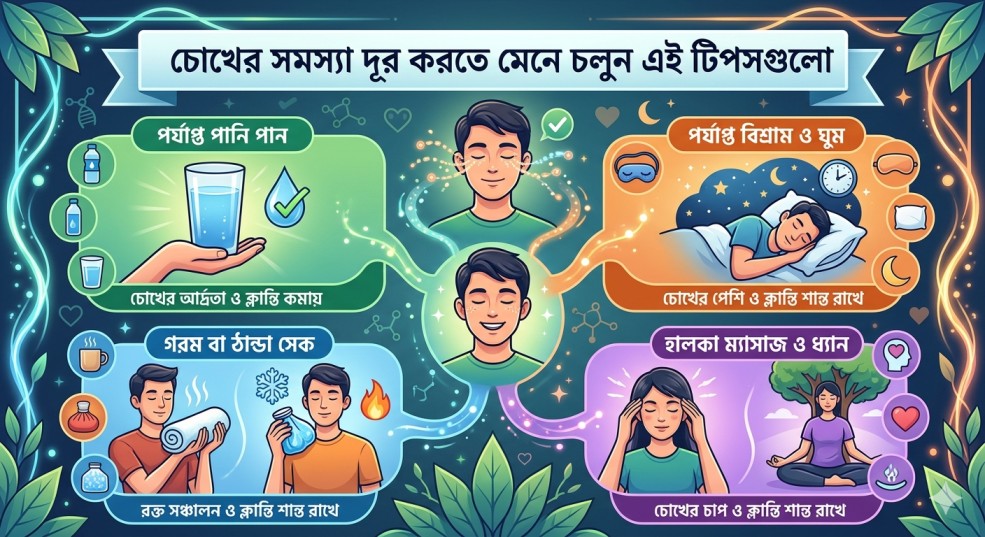 চোখের সমস্যা দূর করতে মেনে চলুন এই টিপসগুলো