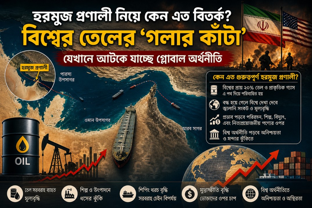 হরমুজ প্রণালী নিয়ে কেন এত বিতর্ক? বিশ্বের তেলের ‘গলার কাঁটা’ যেখানে আটকে যাচ্ছে গ্লোবাল অর্থনীতি