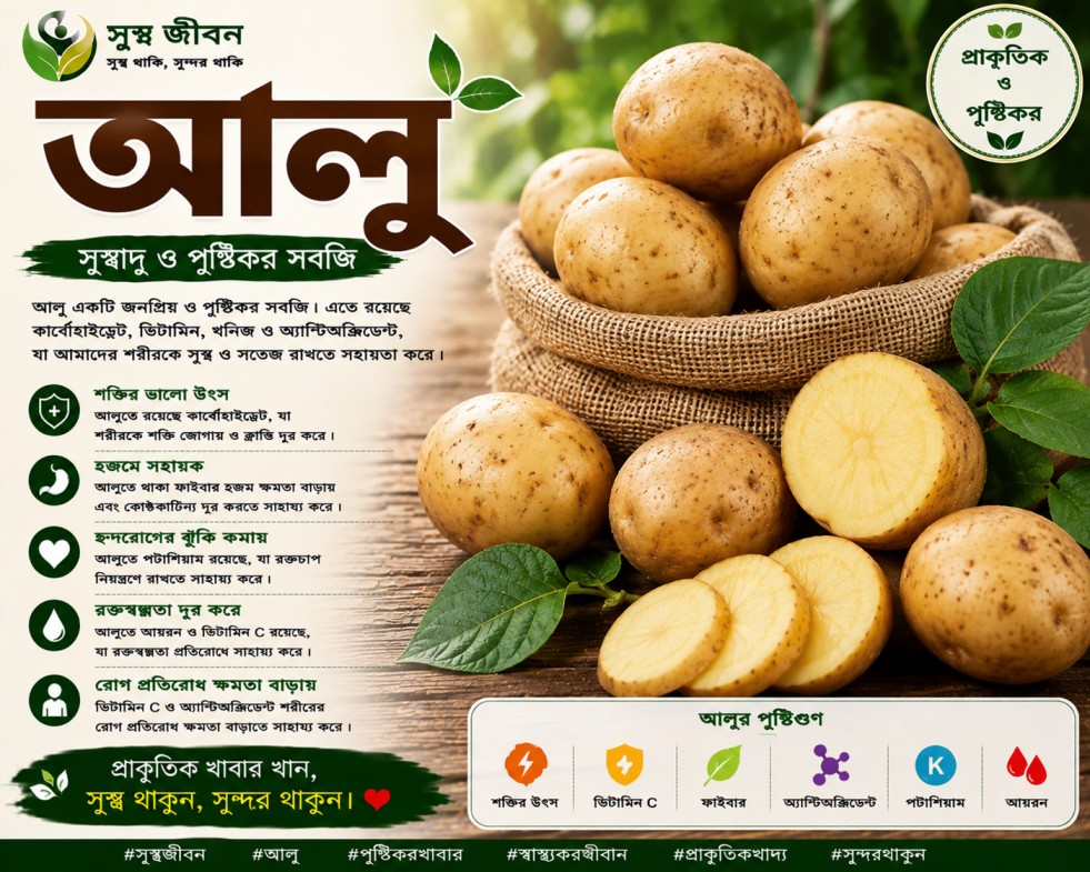 আলুর পুষ্টিগুণ ও উপকারিতা — বিস্তারিত ব্লগ
